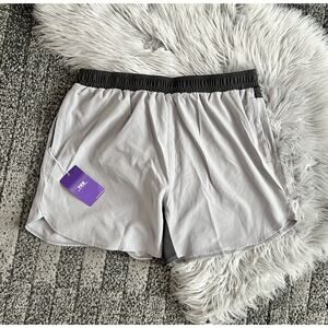 YKK Women's Size‎ XL Grey And Black Designed Quickdry Biker/Running Shorts